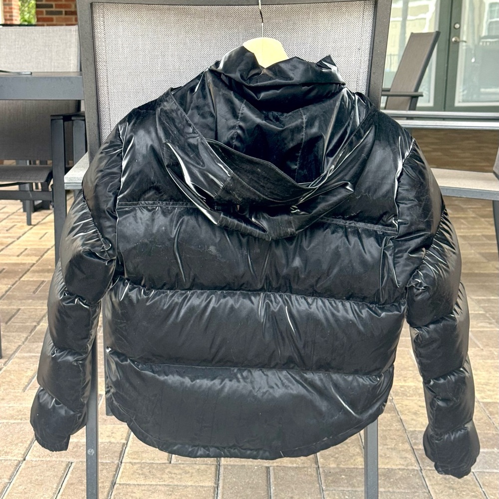 Saint Art NY Womens Black Glossy Puffer Down Lightweight Jacket Hooded Size XS - Picture 5 of 15